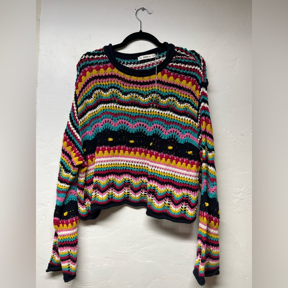 Colorful Zara Knit Blouse